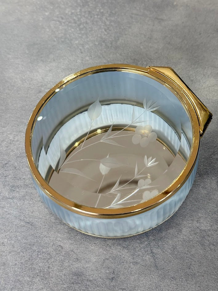 Vintage Brass & Glass Keepsake Box