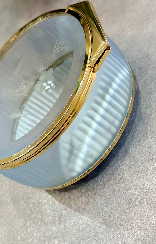 Vintage Brass & Glass Keepsake Box