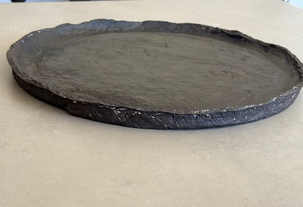Handmade Paper Mache Styling Tray – Antique Black & Brown