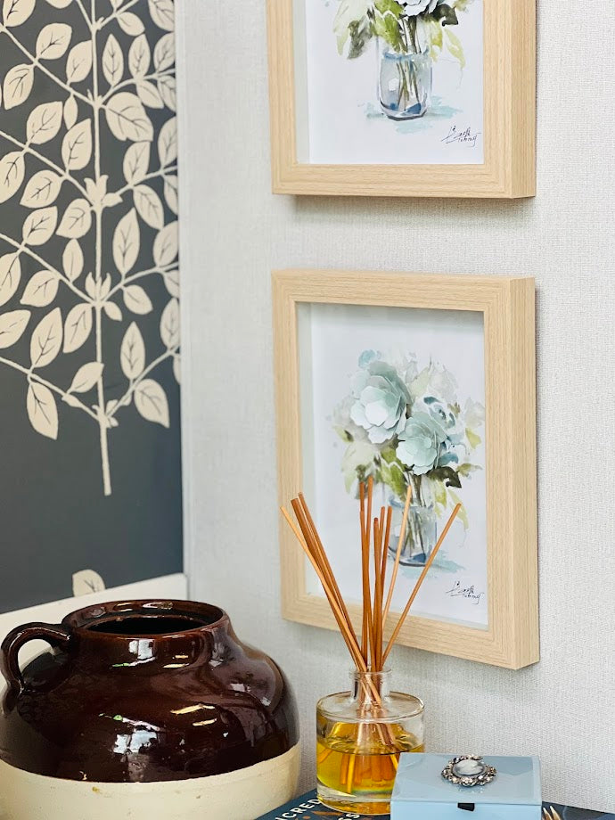 3 Piece 3D Floral Paper Art Set | Watercolor Flower Shadow Boxes, Botanical Wall Decor