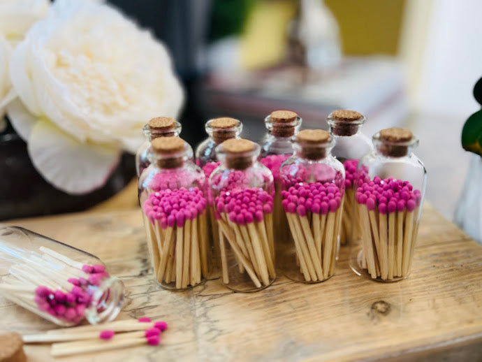 Decorative Apothecary Match Bottles