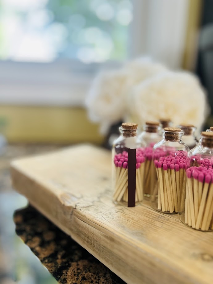 Decorative Apothecary Match Bottles