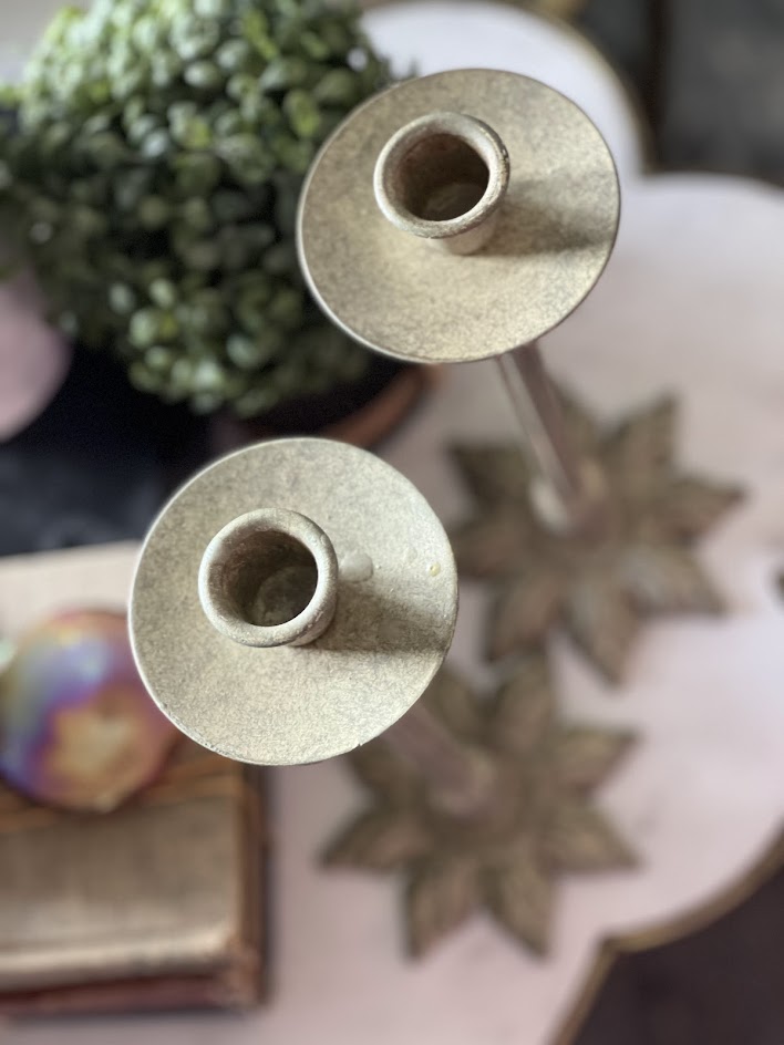Vintage Iron Candleholders