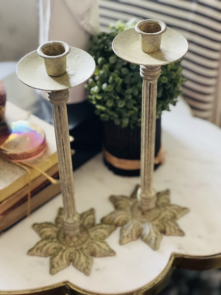 Vintage Iron Candleholders