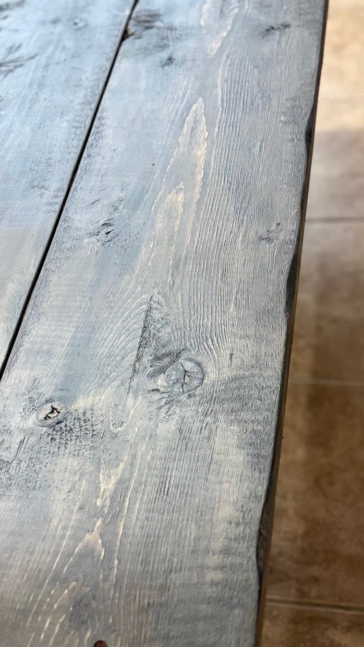 The Hand-Hewn Plank Coffee Table | Rustic Organic Modern Bench Table