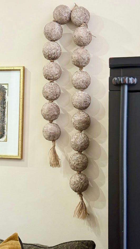 The Atelier Oversized Wabi-Sabi Wall Beads | Hand-Sculpted Garland