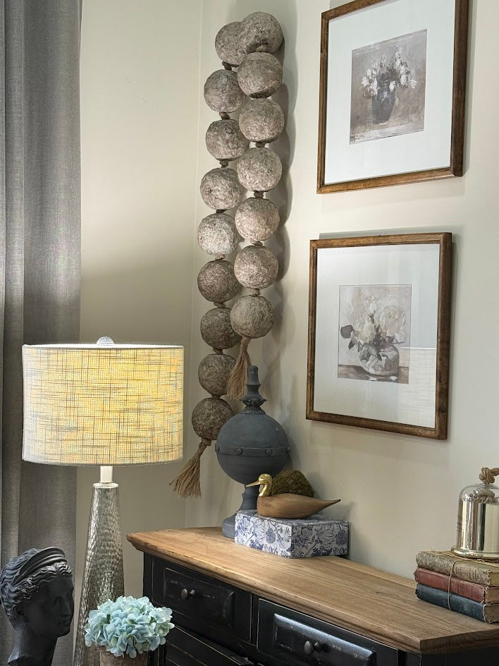The Atelier Oversized Wabi-Sabi Wall Beads | Hand-Sculpted Garland