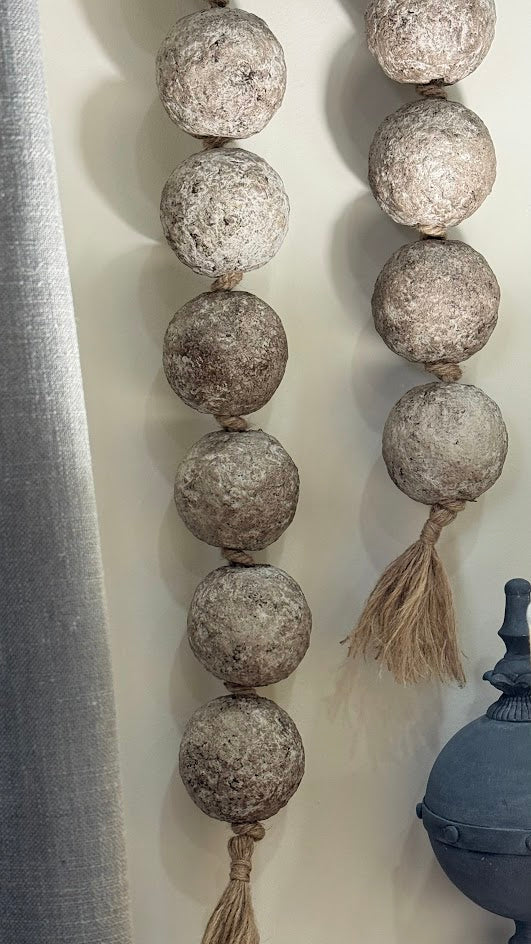 The Atelier Oversized Wabi-Sabi Wall Beads | Hand-Sculpted Garland