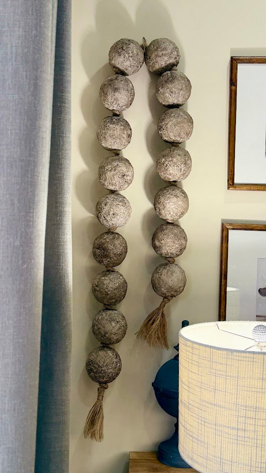 The Atelier Oversized Wabi-Sabi Wall Beads | Hand-Sculpted Garland