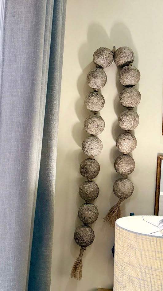 The Atelier Oversized Wabi-Sabi Wall Beads | Hand-Sculpted Garland