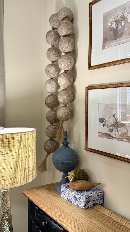 The Atelier Oversized Wabi-Sabi Wall Beads | Hand-Sculpted Garland