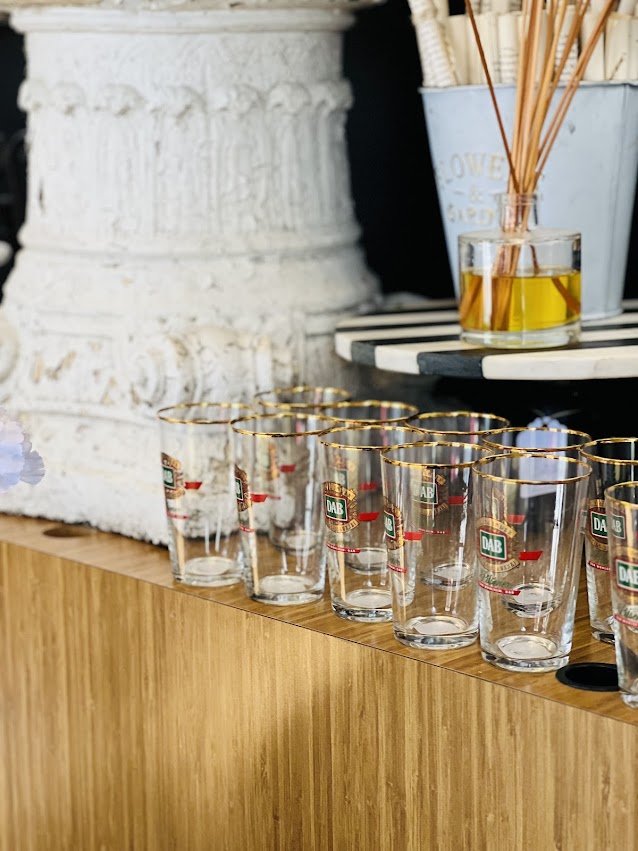 Vintage DAB German Beer Glasses - Set of 12
