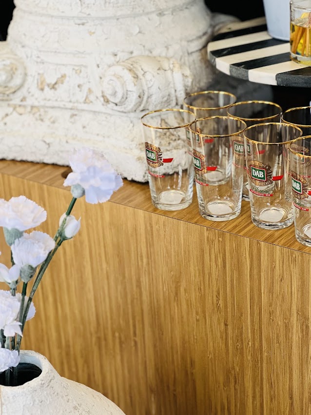 Vintage DAB German Beer Glasses - Set of 12