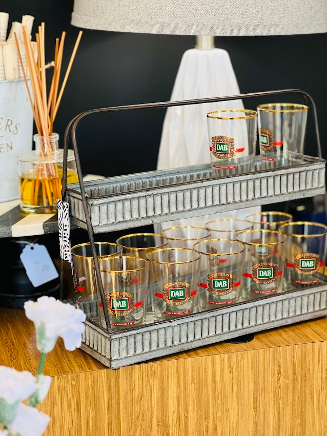 Vintage DAB German Beer Glasses - Set of 12