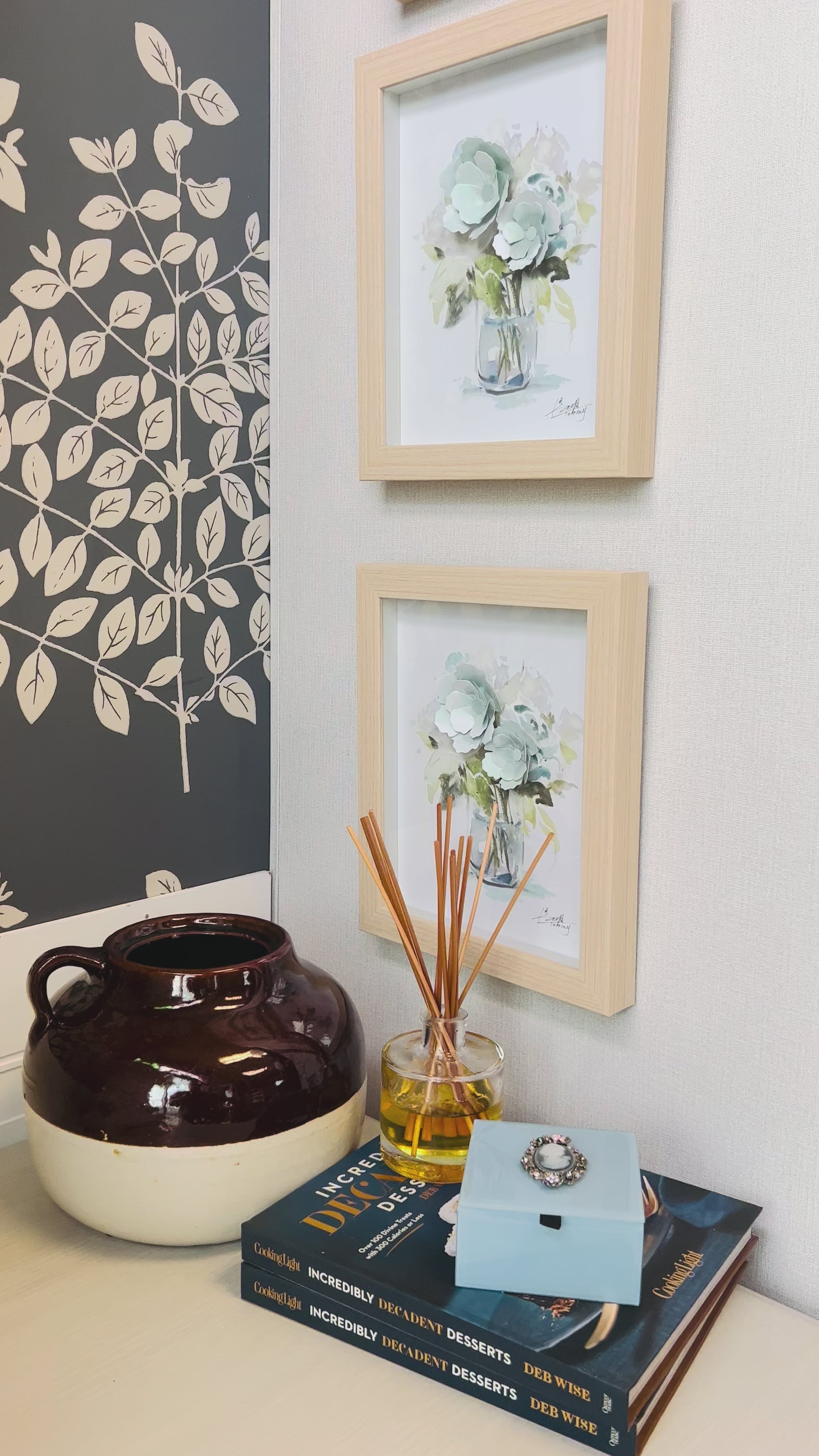 3 Piece 3D Floral Paper Art Set | Watercolor Flower Shadow Boxes, Botanical Wall Decor